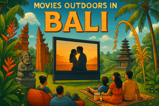 Wo man auf Bali im Freien Filme schauen kann
