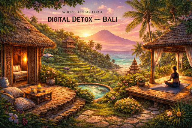 Onde se hospedar para uma desintoxicação digital em Bali