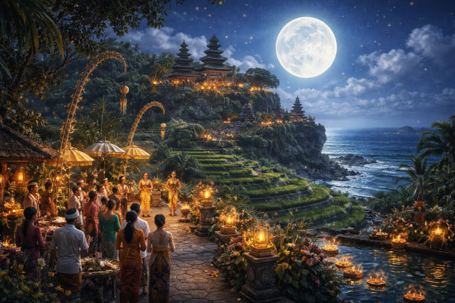 Dove assistere a una cerimonia della luna piena a Bali